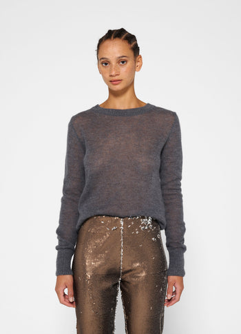 tee thin knit | grey raven