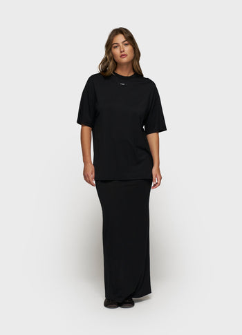 oversized tee jersey | black