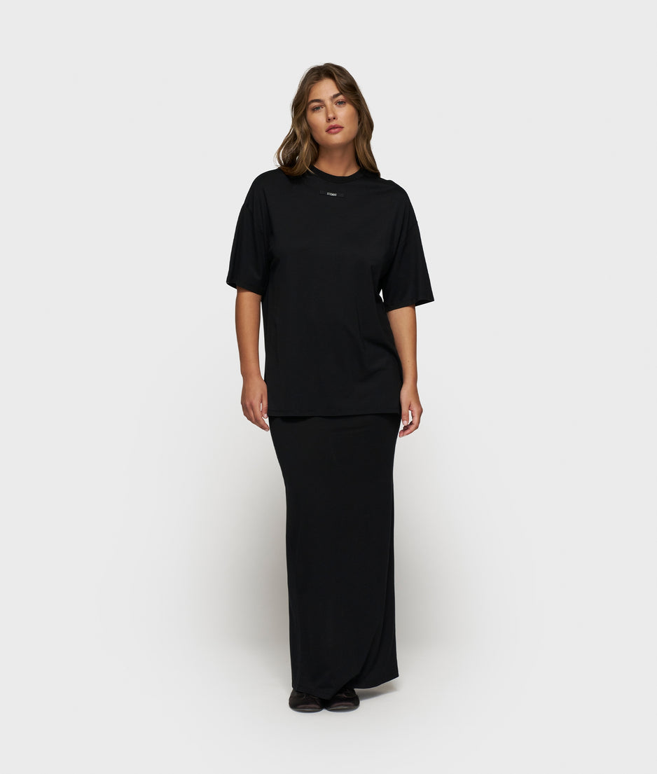 oversized tee jersey | black