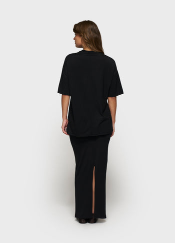 oversized tee jersey | black