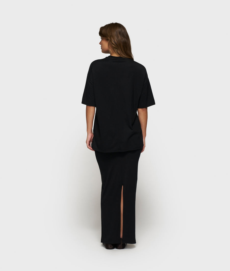 oversized tee jersey | black