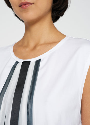 bow top jersey | white