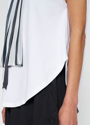 bow top jersey | white
