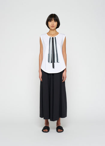 bow top jersey | white