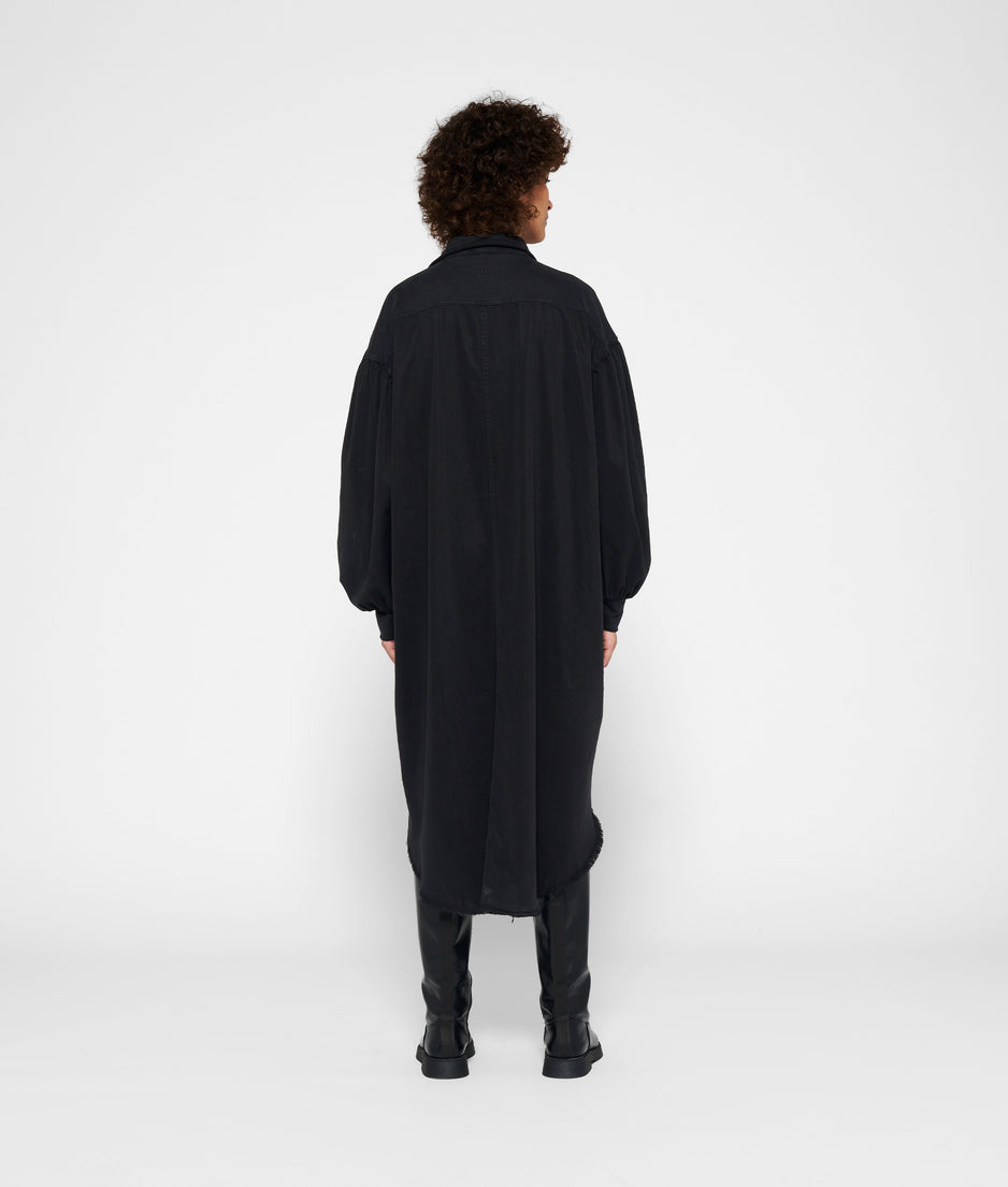 shirt dress tencel | black