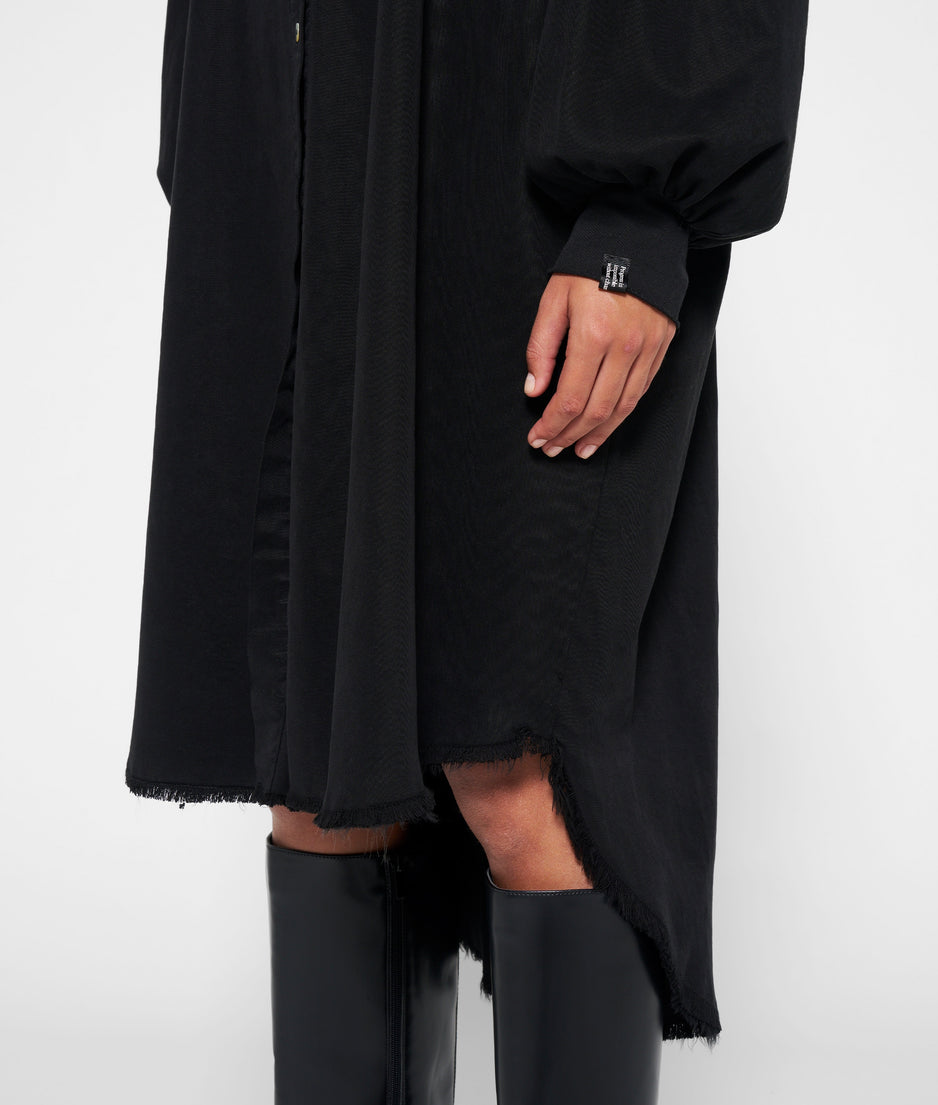 shirt dress tencel | black
