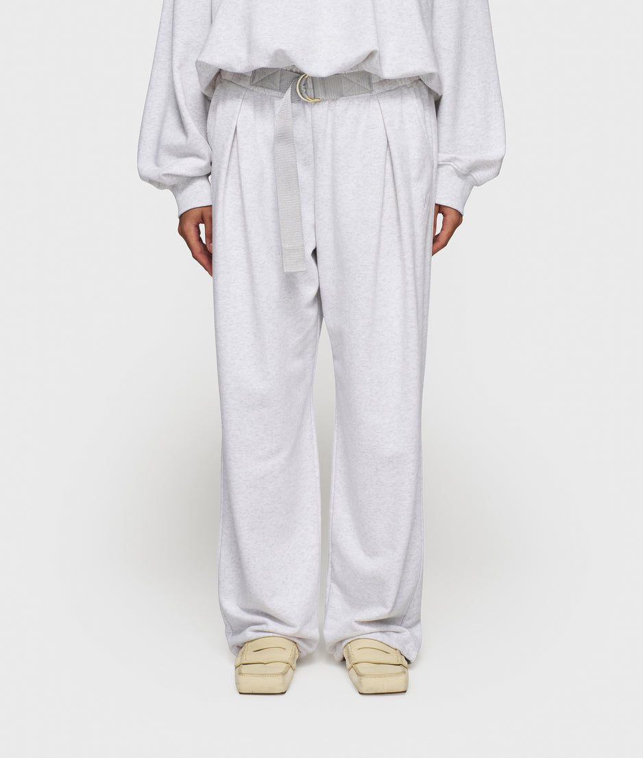 belt jogger | white grey melee