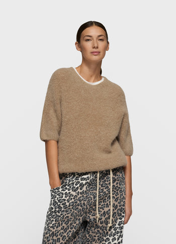 short sleeve knit sweater | fudge