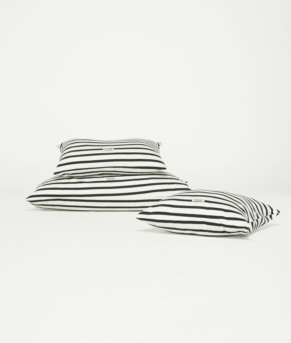 THE PILLOW COVER LONG STRIPES 50x90 | ecru/black