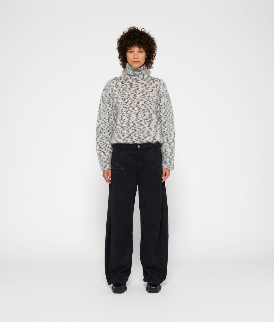 horse riding pants tencel | black