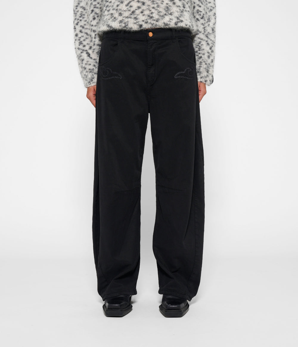 horse riding pants tencel | black