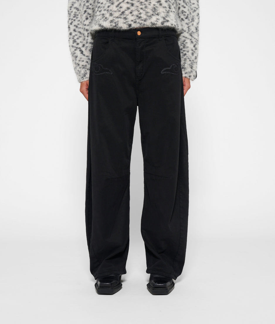 horse riding pants tencel | black
