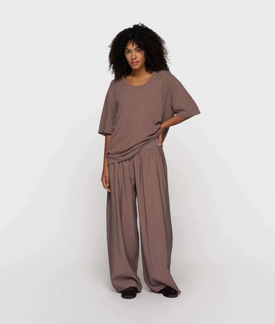 deep tee cotton linen | moonrock