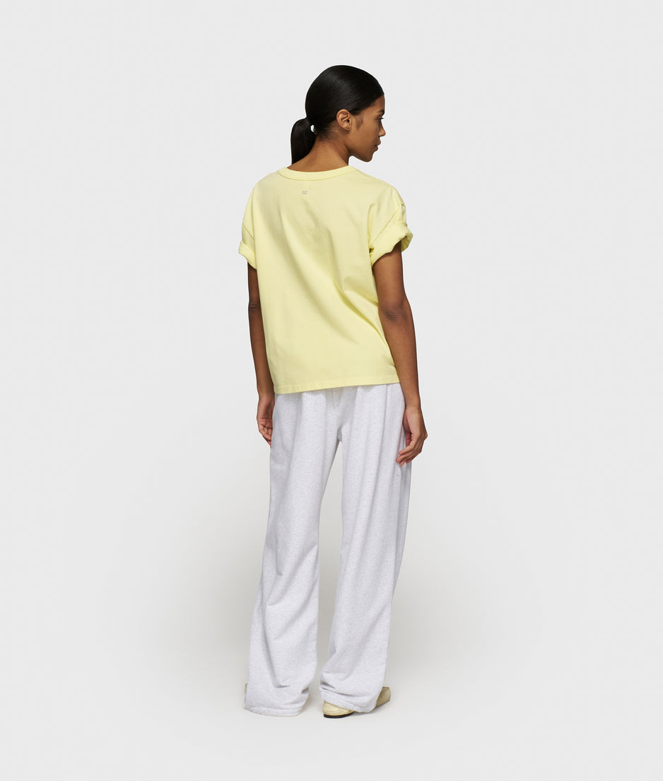 thick cotton tee logo | pastel yellow