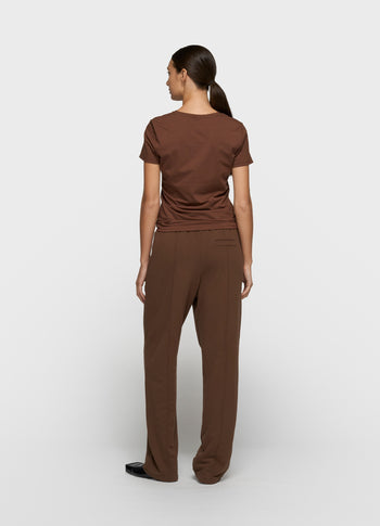slim short sleeve tee | dark truffle