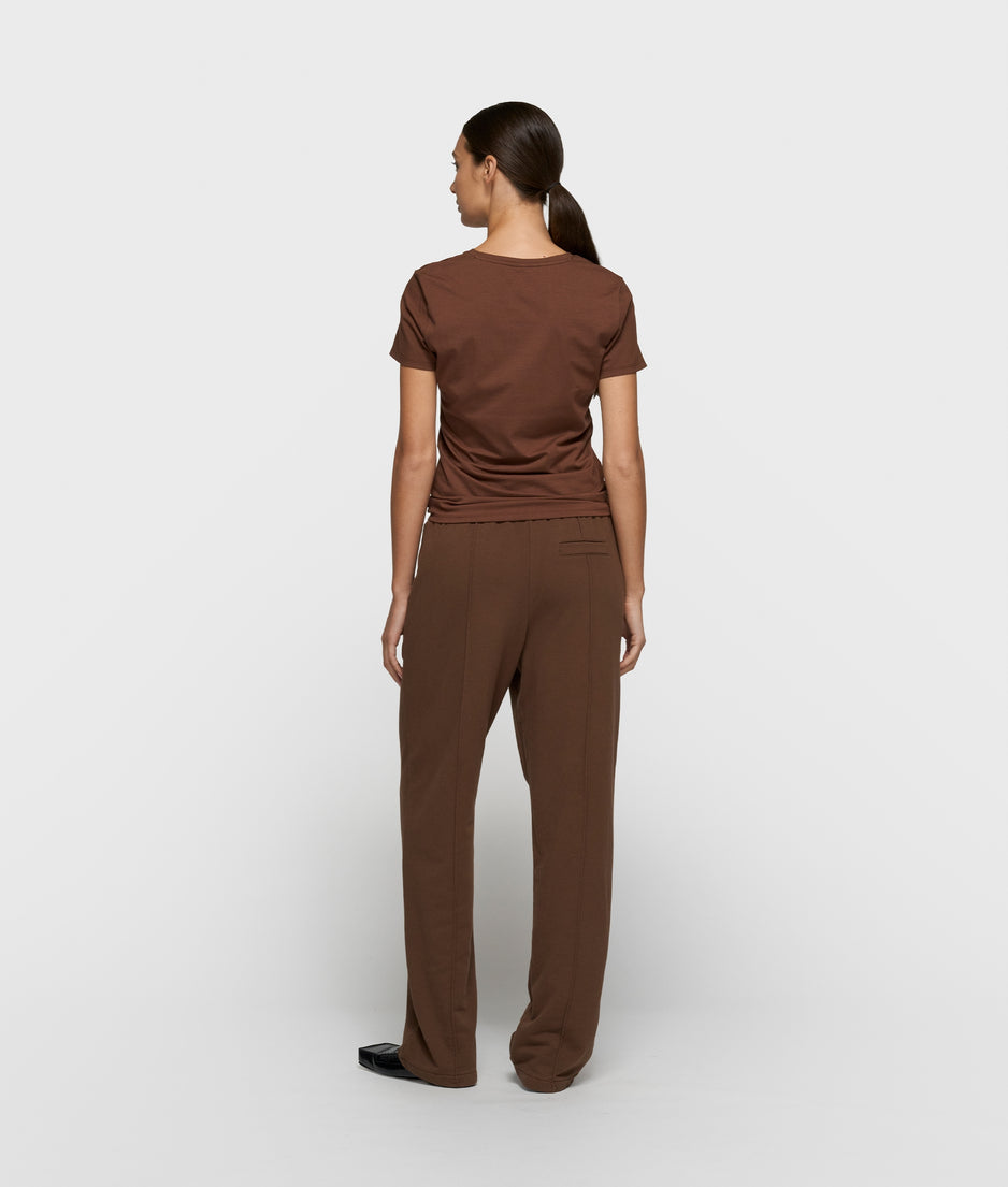 slim short sleeve tee | dark truffle