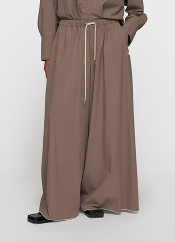wide pants poplin | moonrock