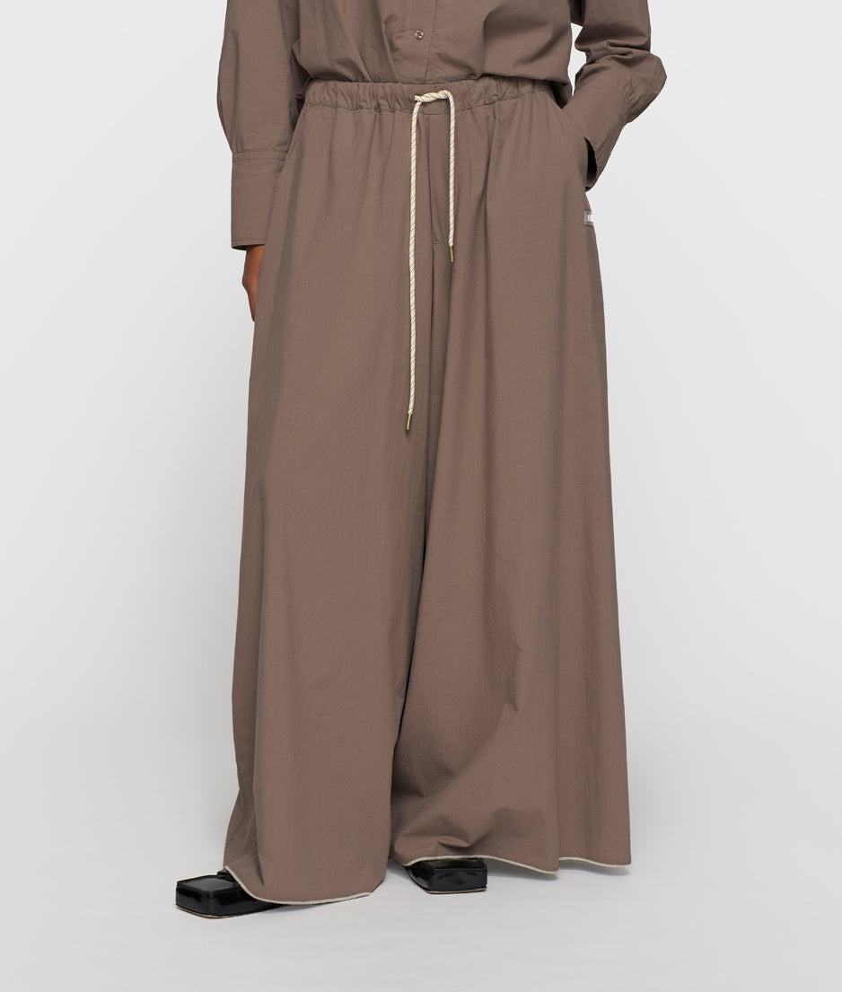 wide pants poplin | moonrock