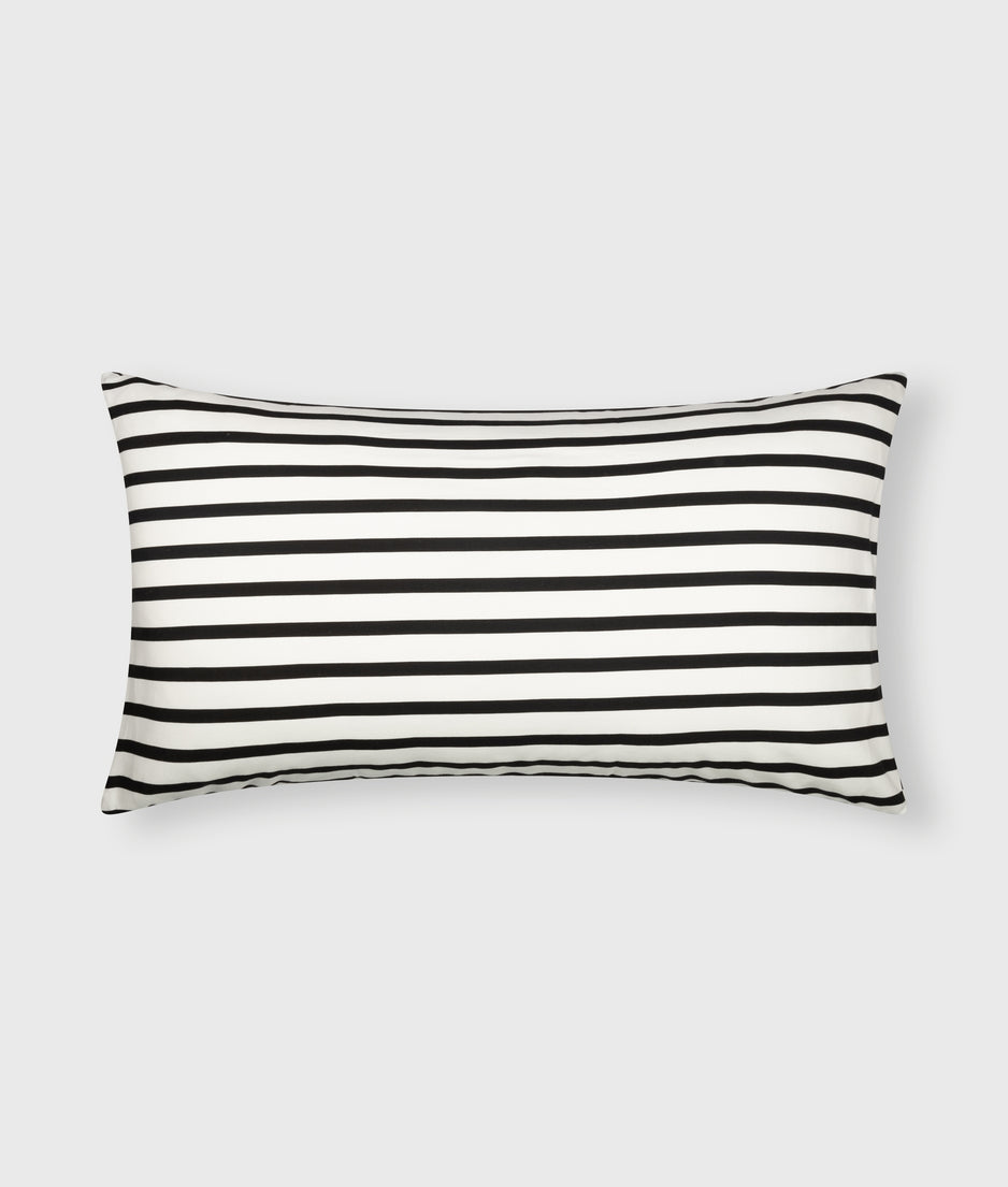 THE PILLOW COVER LONG STRIPES 50x90 | ecru/black