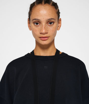 bow sweater | black