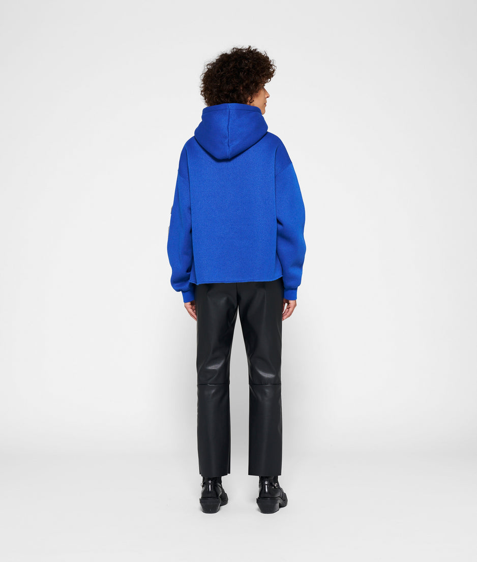 hoodie logo patch | electric blue