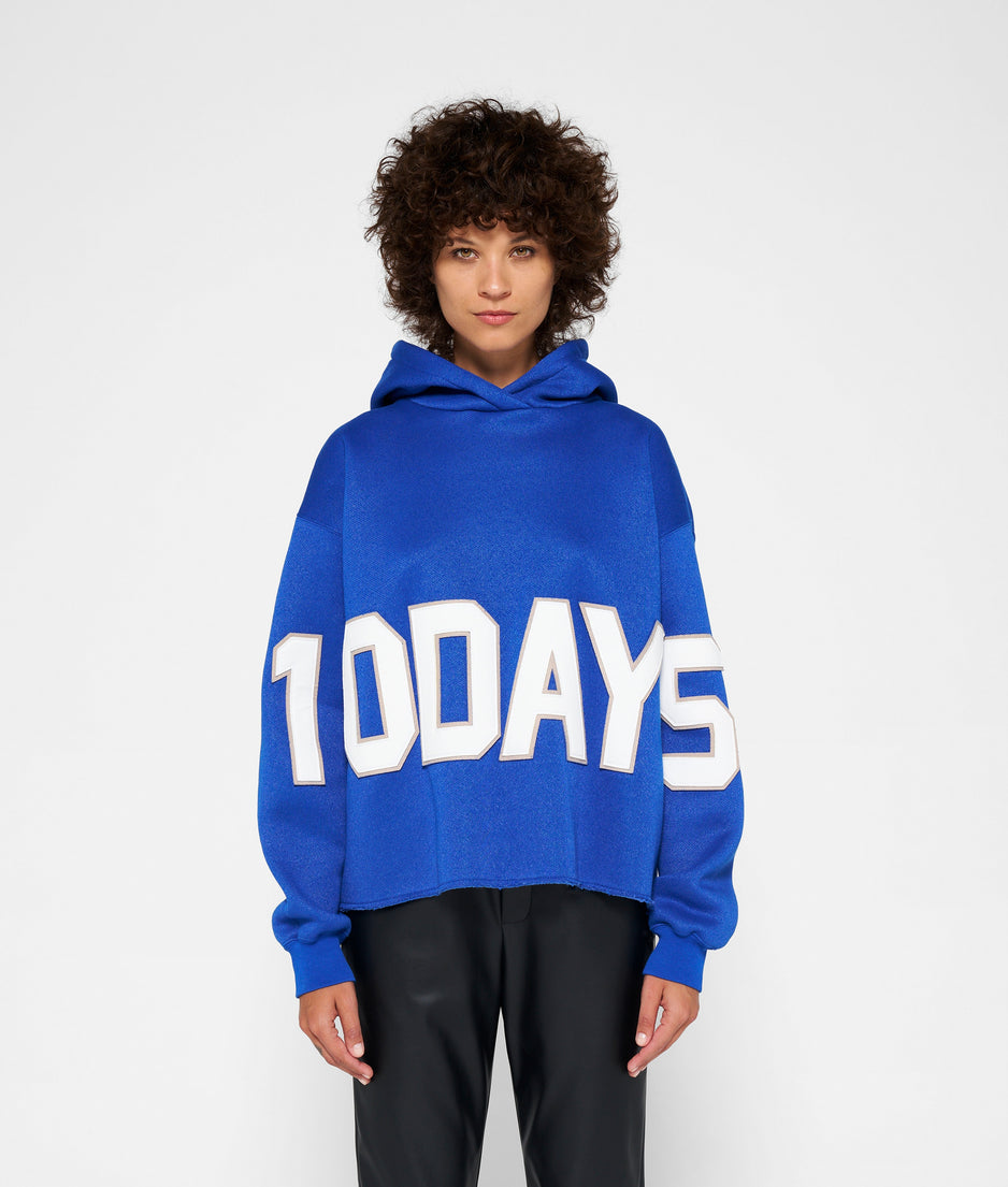 hoodie logo patch | electric blue
