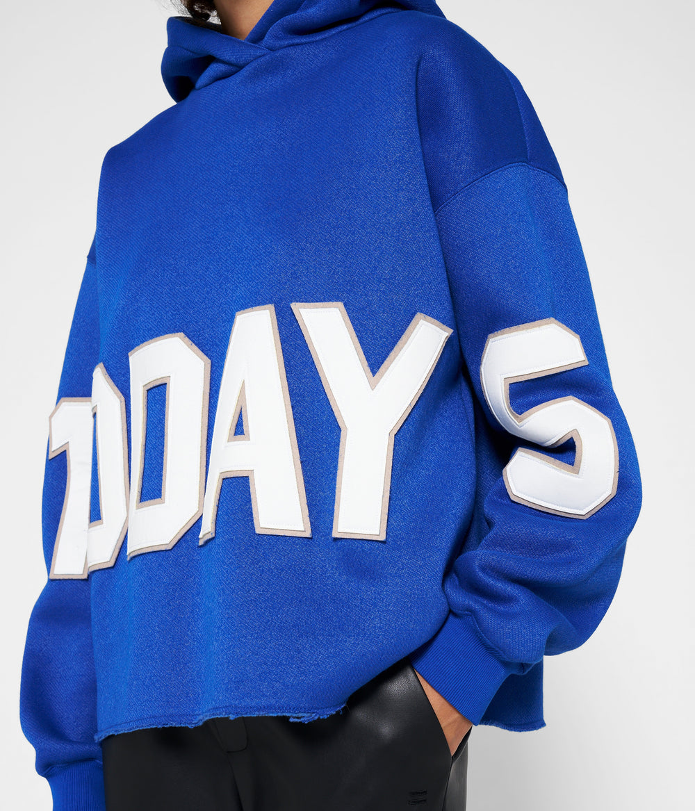 hoodie logo patch | electric blue