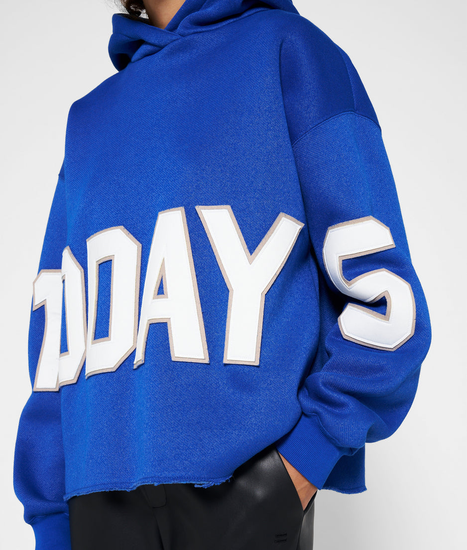 hoodie logo patch | electric blue