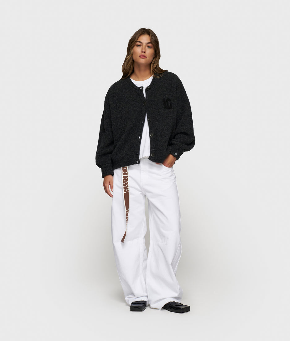 soft baseball knit cardigan | antra melee
