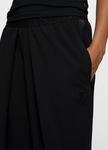 pleated pants | black