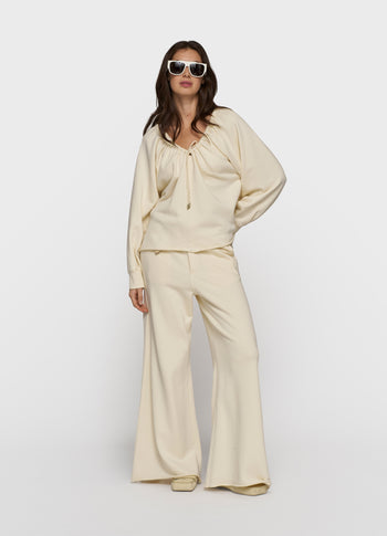 LA sweater gathering | soft vanilla
