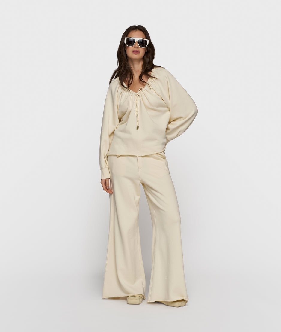 LA sweater gathering | soft vanilla