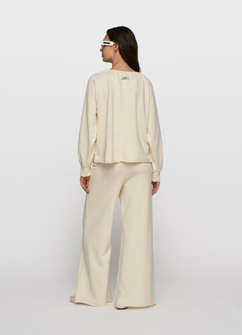 LA sweater gathering | soft vanilla
