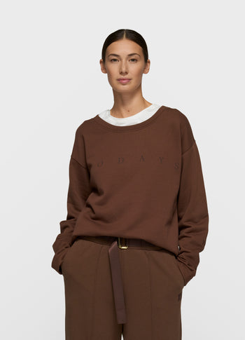 clean sweater logo | dark truffle