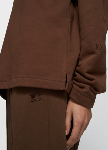 clean sweater logo | dark truffle