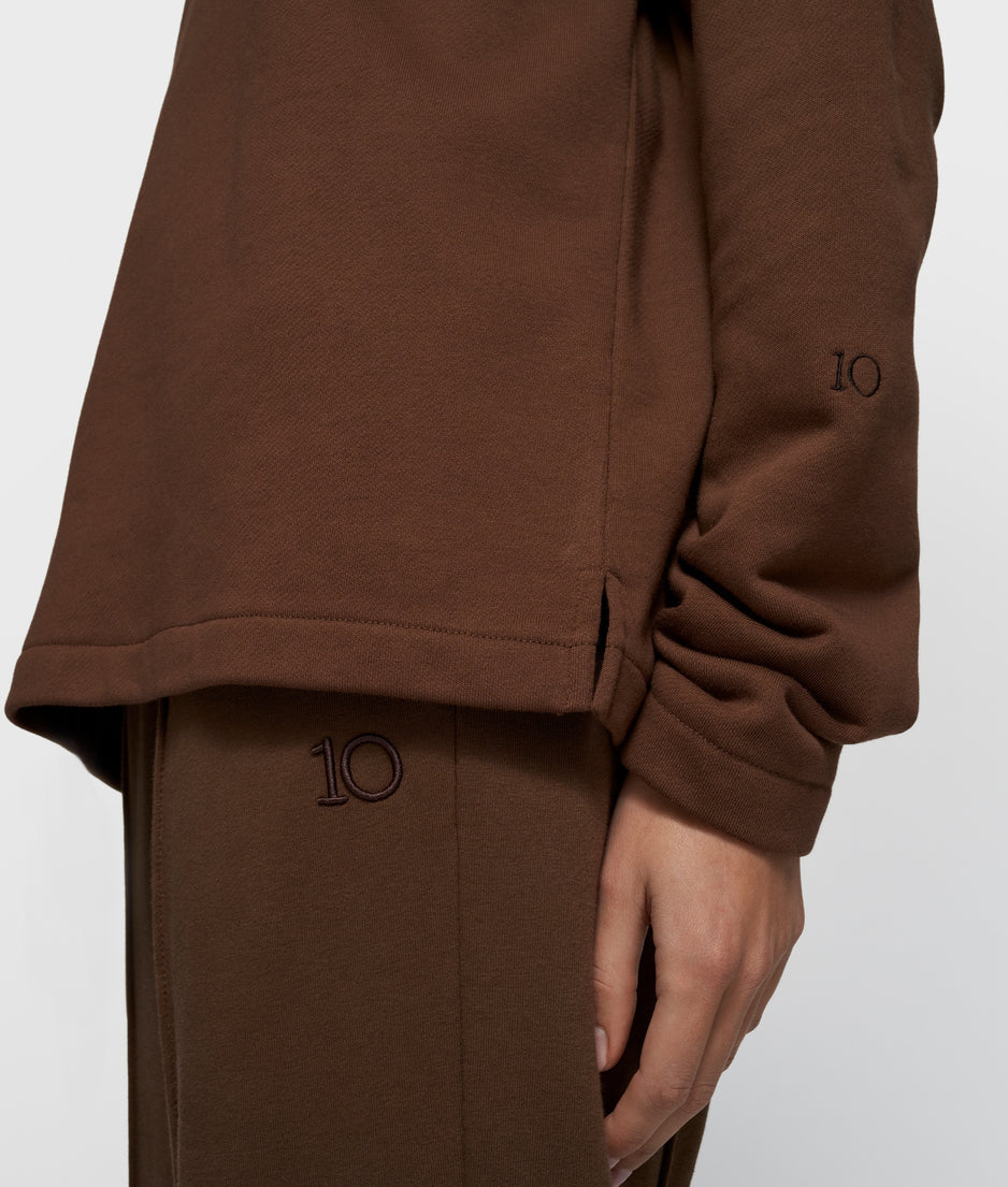 clean sweater logo | dark truffle