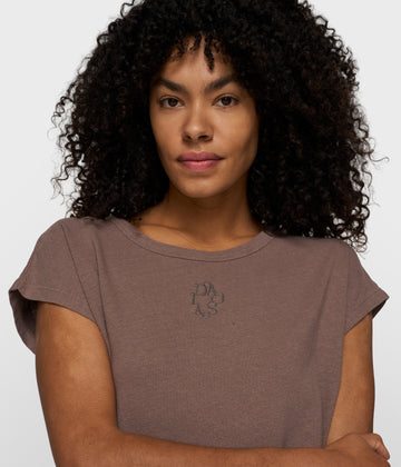 cotton linen tee | moonrock