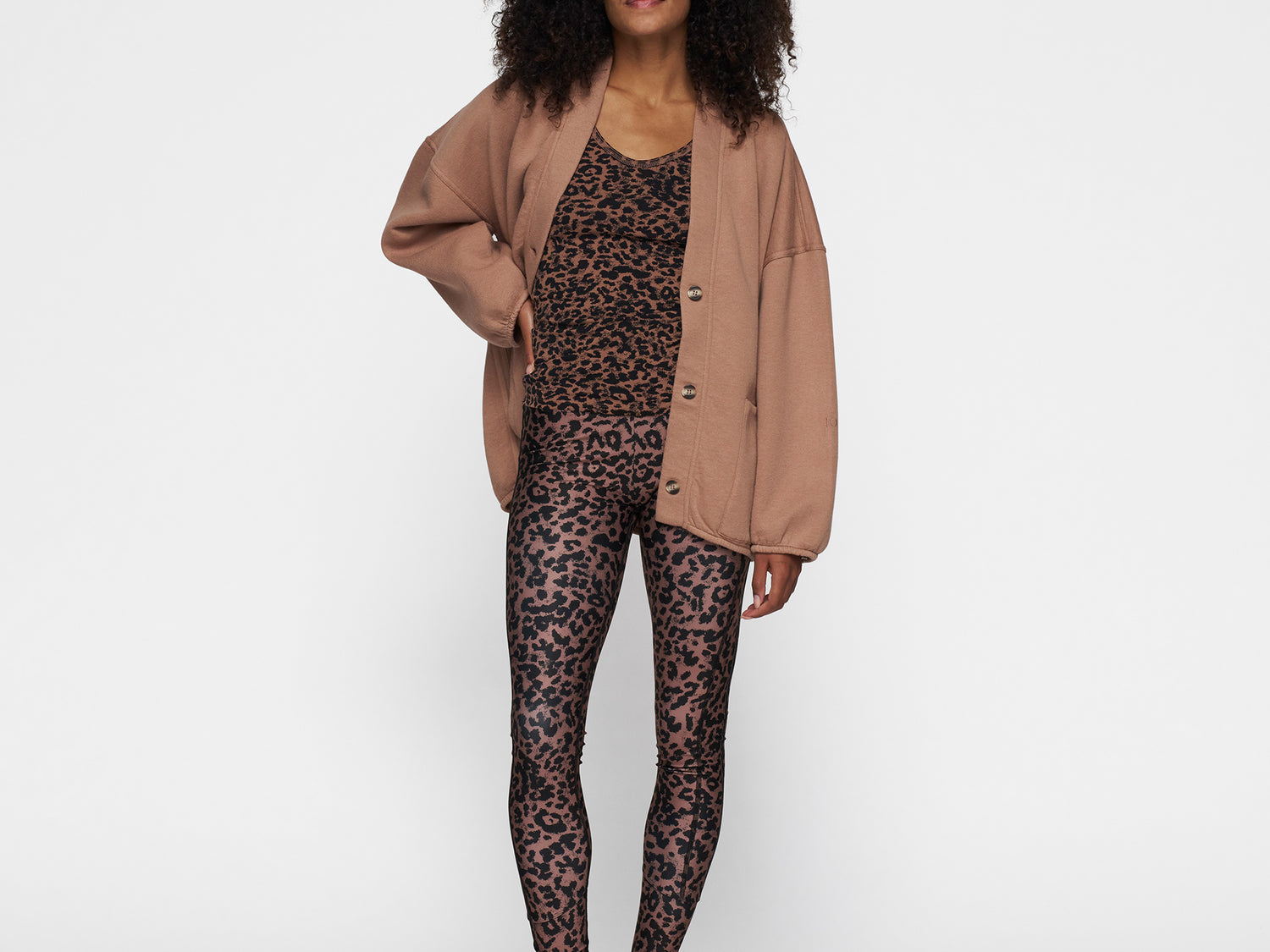 leggings leopard | dark fudge