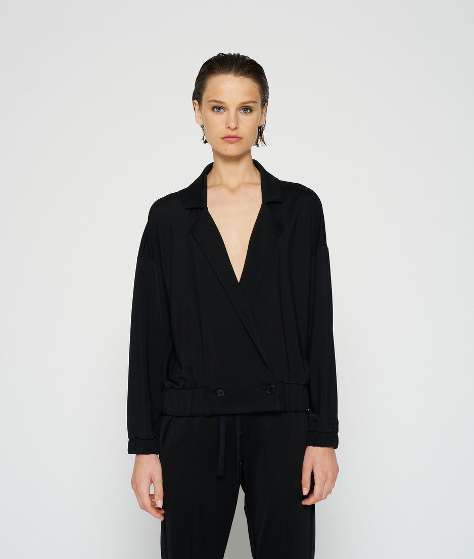 blazer cardigan | black