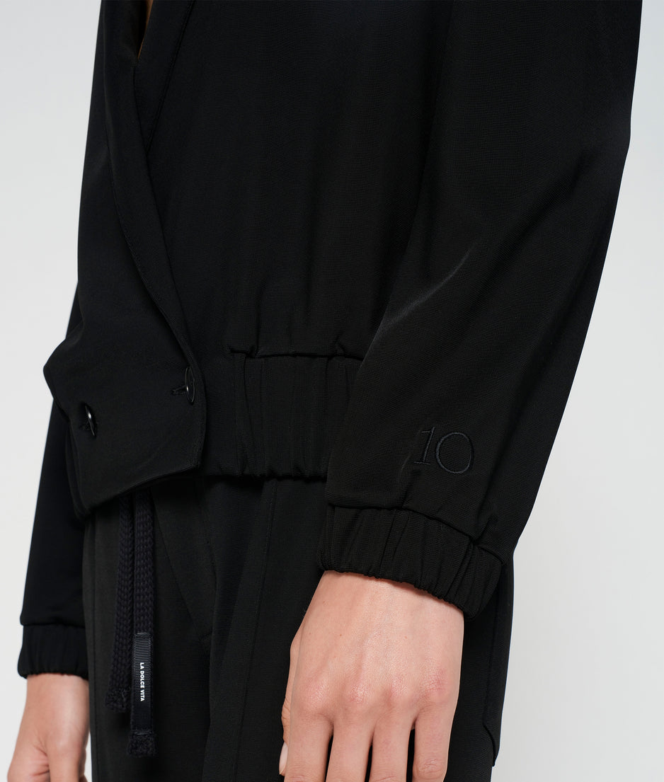 blazer cardigan | black
