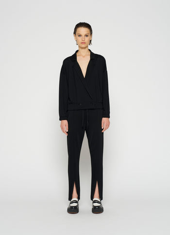 blazer cardigan | black
