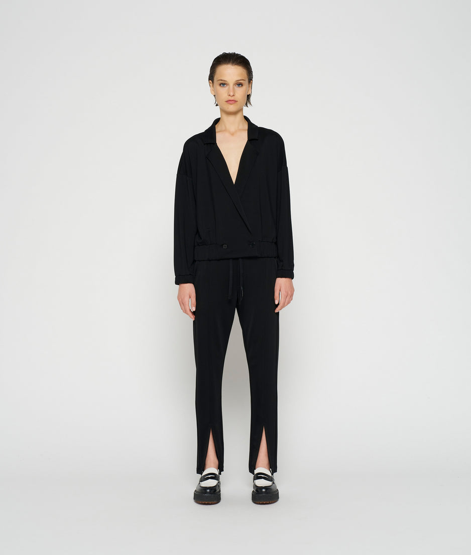 blazer cardigan | black
