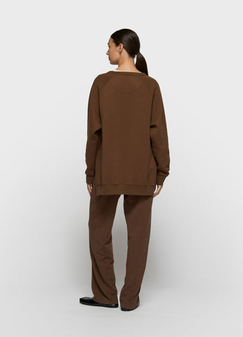 a-symmetric sweater | dark truffle