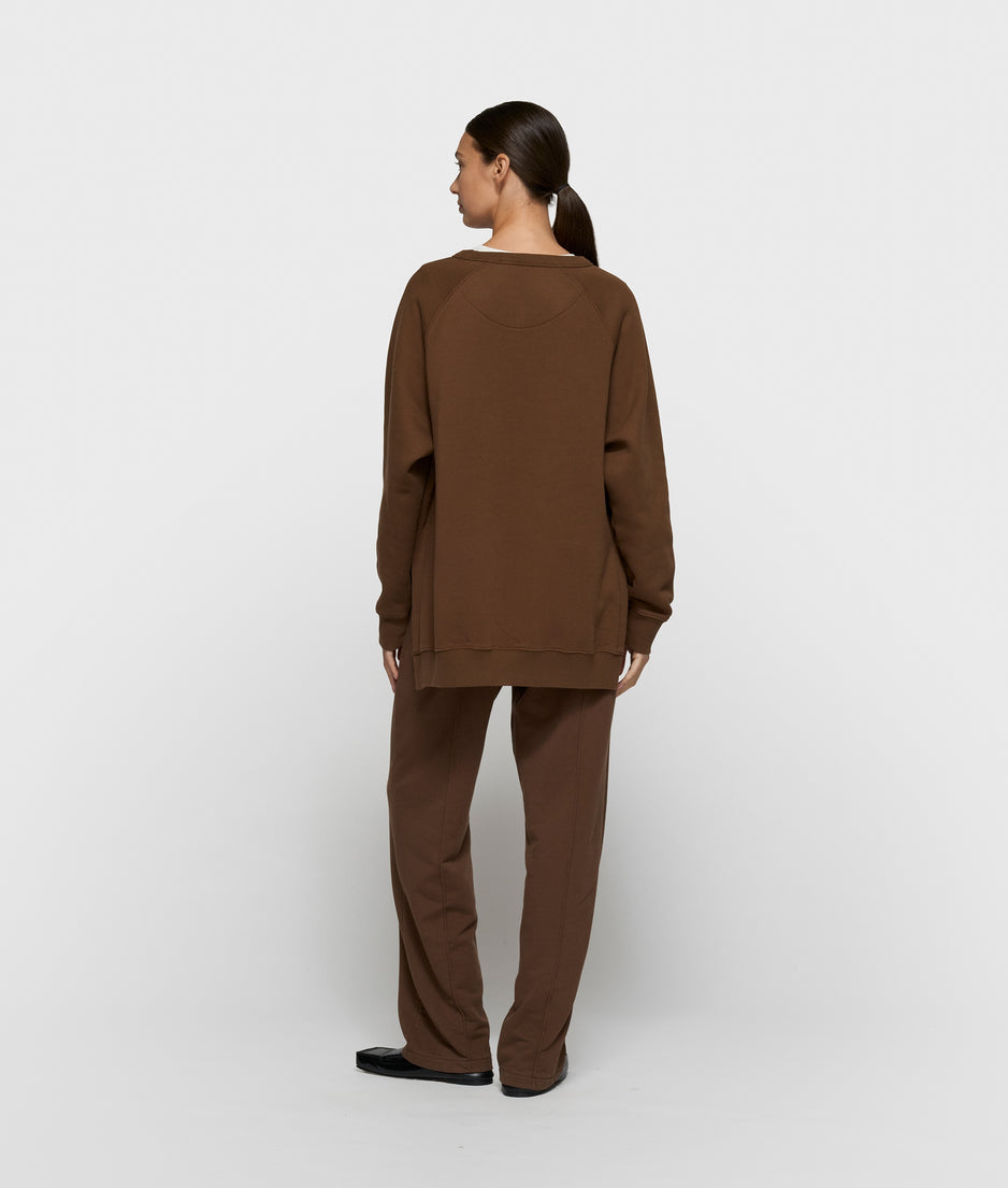 a-symmetric sweater | dark truffle