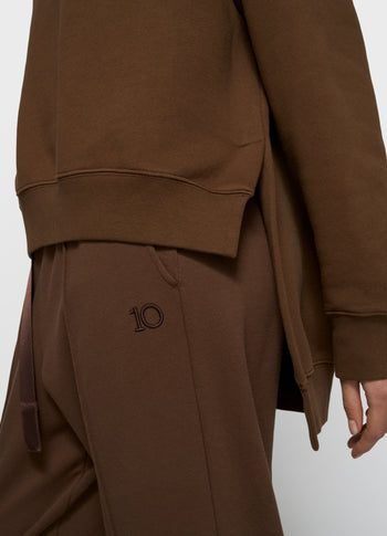 a-symmetric sweater | dark truffle