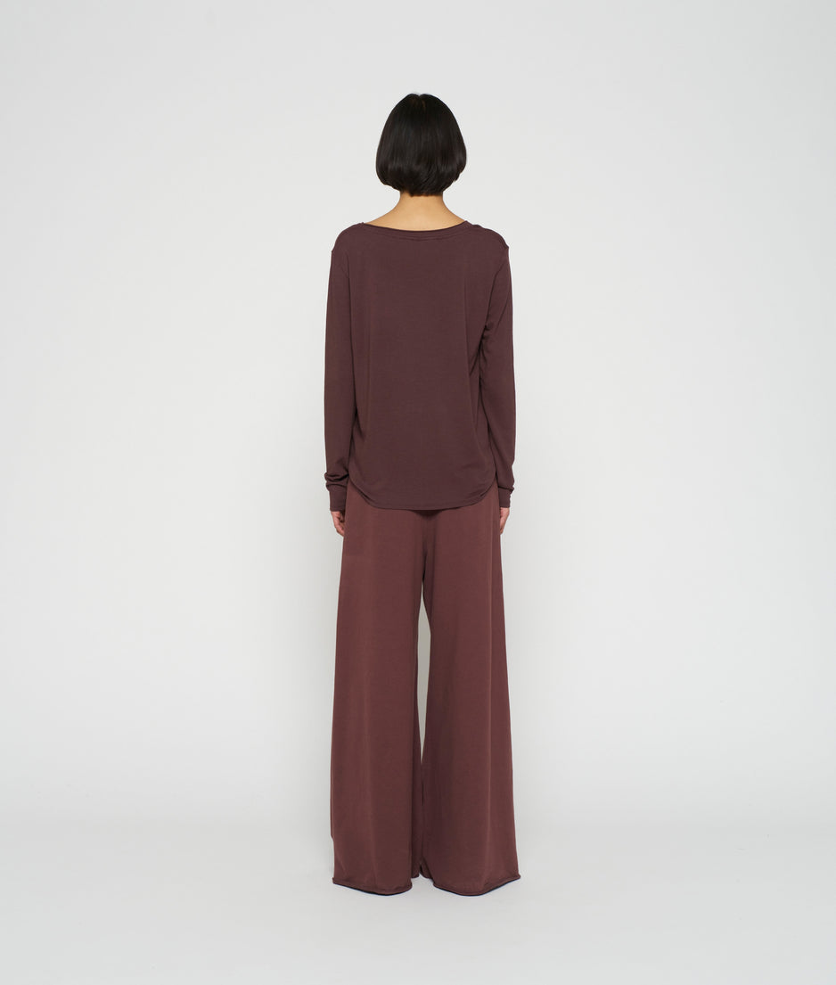 longsleeve tee modal | aubergine