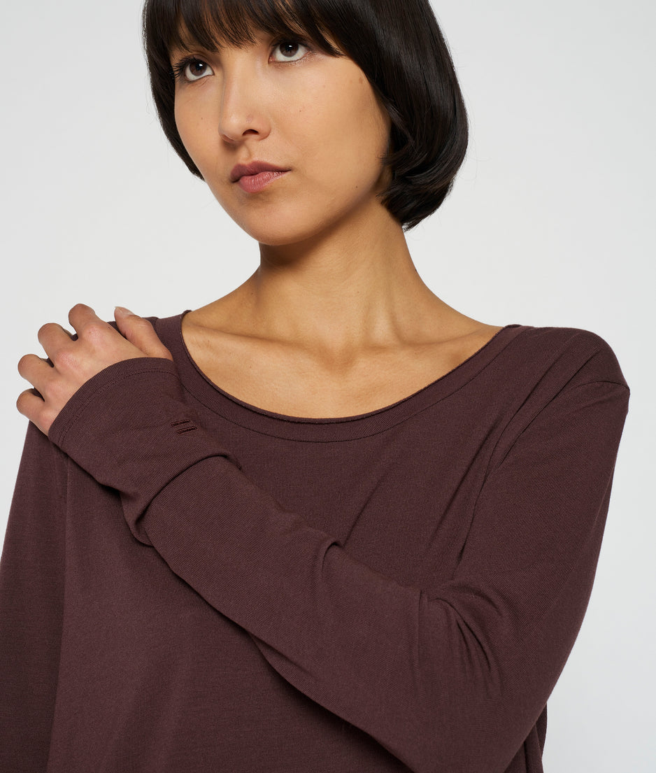 longsleeve tee modal | aubergine