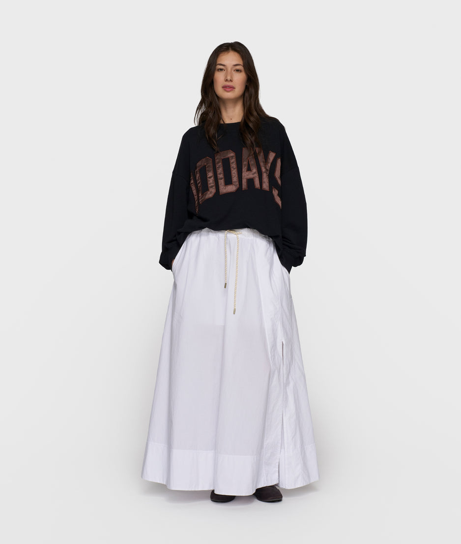 skirt poplin | white