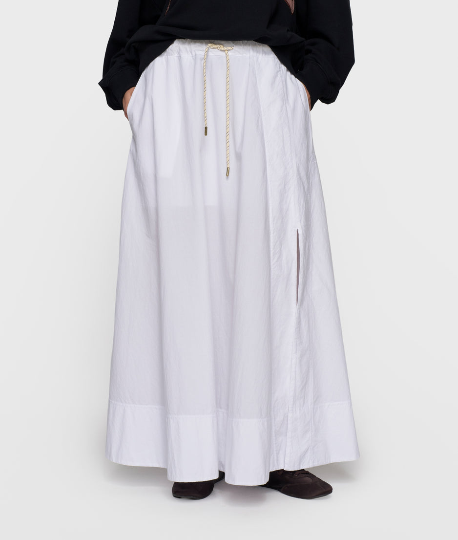 skirt poplin | white