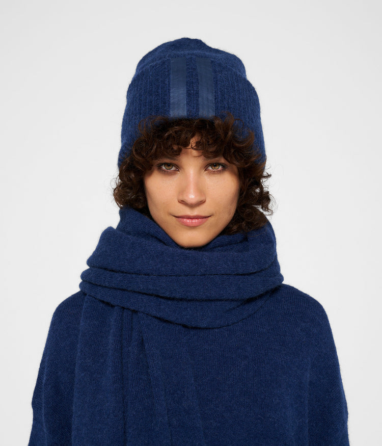 soft knit beanie | electric blue